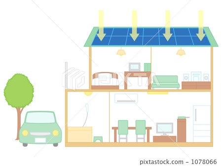 Cross section of the residence (solar panel) 1078066