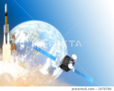Rocket - Communication Satellite - Stock Illustration [1078790] - PIXTA