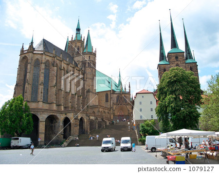 German Erfurt Cathedral and Severi Church 1079127