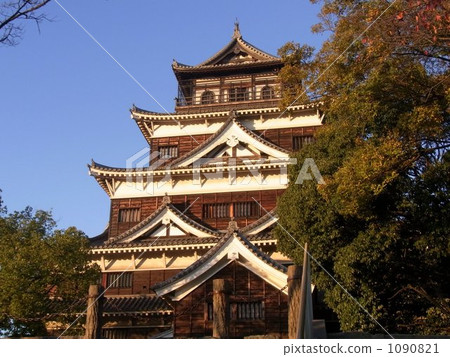 hiroshima castle, clear, fine 1090821