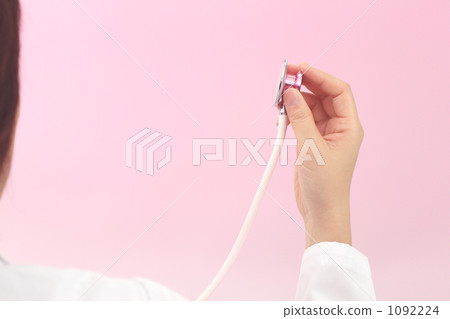 Medical pink stethoscope and female doctor 9 1092224