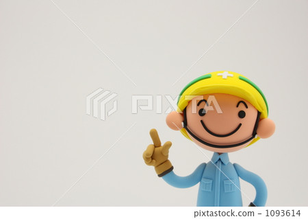 可愛的工人粘土圖 1093614