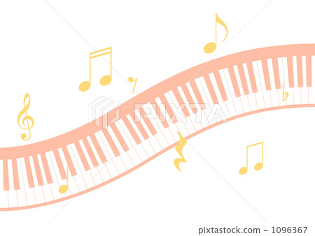 鋼琴鍵盤(粉紅色) 鋼琴鍵盤(粉紅色) 1096367