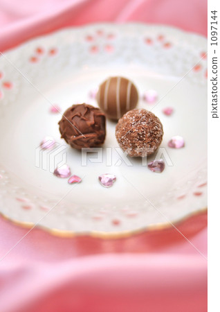 Pink satin cloth on Valentine's Day. 1097144