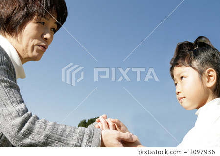 My granddaughter and my grandmother and a blue sky My granddaughter and my grandmother and a blue sky 1097936