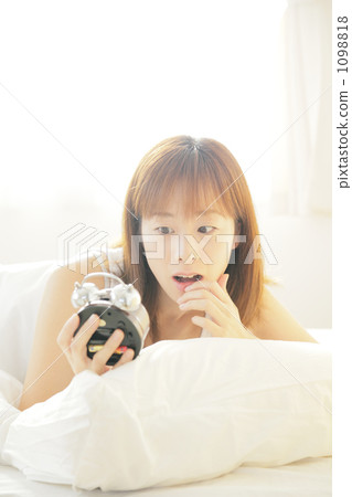 sleeping in, person who slept in, frustration 1098818