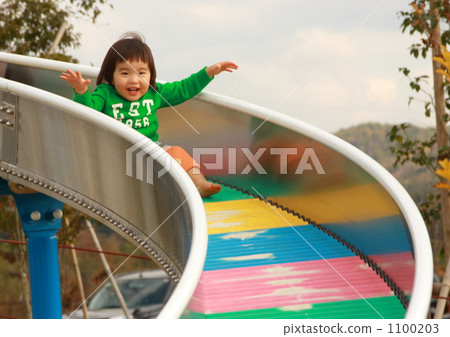 playground slide, kid, younger 1100203