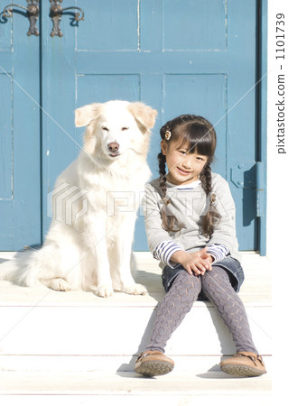 teenage girl, girl, dog 1101739