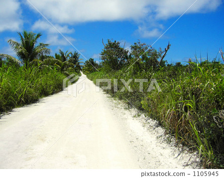 rota island, straight path, gravel road 1105945