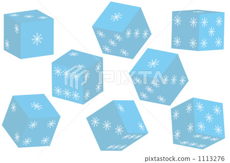 雪水晶圖案骰子 1113276