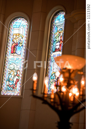 彩色玻璃 教堂 教會 1113392