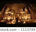 Light up of Abu Simbel Great Temple in Egypt 1113749