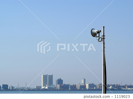 Disaster prevention radio speakers and cities 1119023