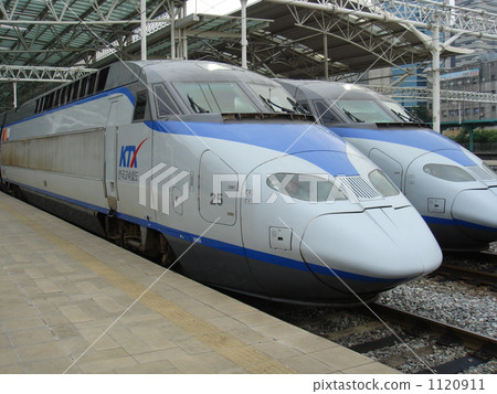 KTX (South Korea Shinkansen) stopping at Seoul station 1120911