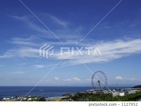 ferris wheel, blue sky, awaji island 1127052