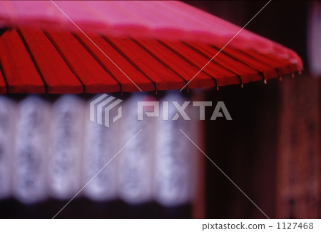 滑油紙傘 紙燈籠 紅色 1127468