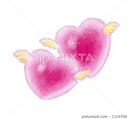 Feather grows on pink heart 1129706