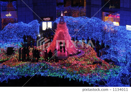 藍色海洋照明紀念照片五顏六色的桃紅色 藍色海洋照明紀念照片五顏六色的桃紅色 1134011