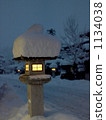 stone lantern, fallen snow, snow 1134038
