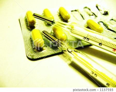 Medicine and thermometer Medicine and thermometer 1137593