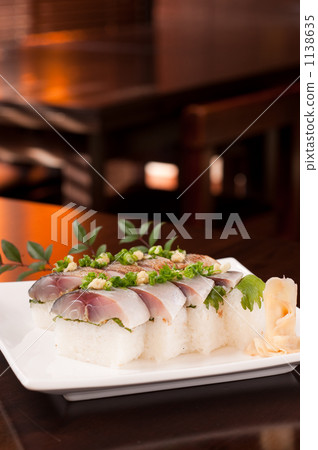 Mushroom sushi in the shop Mushroom sushi in the shop 1138635