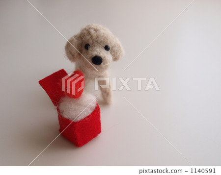 wool felt, poodle, cuddly toy 1140591