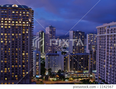 Night view of Honolulu Night view of Honolulu 1142567