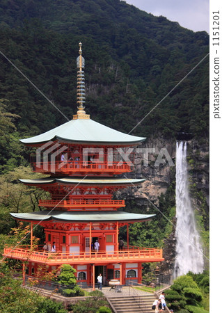 Nachi的瀑布和Aoekiji Temple Mie塔 1151201