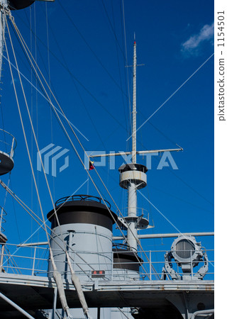 戰艦三笠煙囪和桅杆 1154501