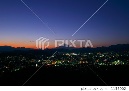 黃昏 富士山 夜景 1155002