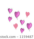 心臟例證材料。少女水彩。 1159487