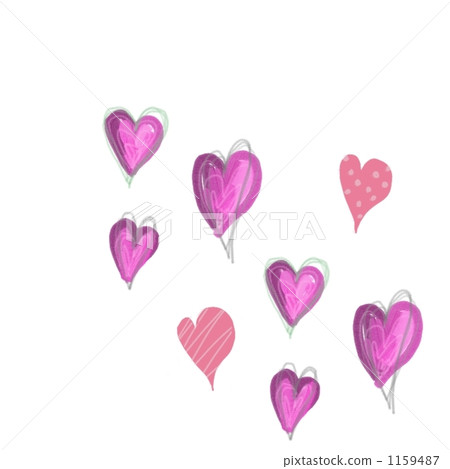 Illustration material of heart. Girly watercolor. Illustration material of heart. Girly watercolor. 1159487