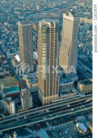 Aerial shooting around Osaka Bentencho 1162974