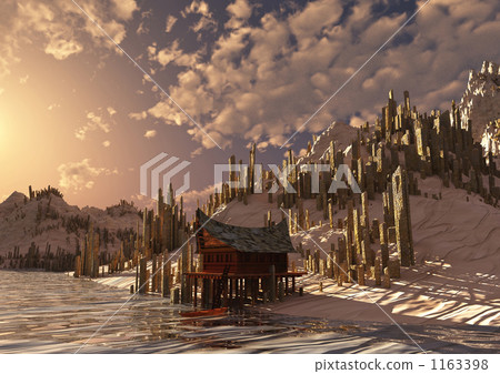 Illusion world (coast of magical rocky mountain) 1163398
