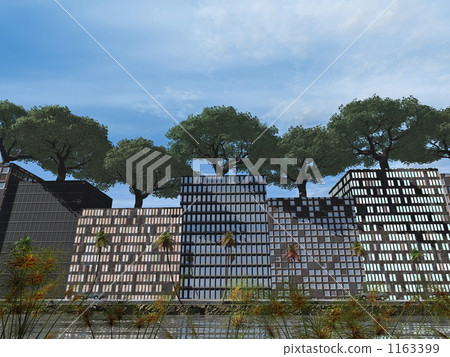 Fantasy world (building full of greenery) 1163399