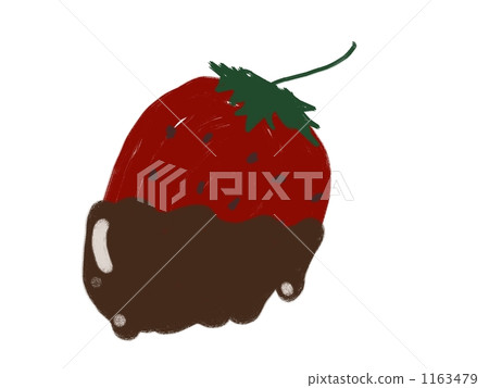 Illustration of Chocolate Strawberries. Girly material Illustration of Chocolate Strawberries. Girly material 1163479