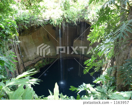 Cenote(神聖的春天)附近的Cenote Itza遺址 Cenote(神聖的春天)附近的Cenote Itza遺址 1163957