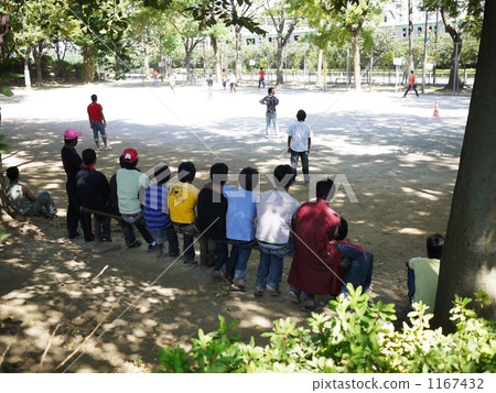 Watching cricket in the park 1167432