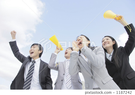 cheering, a businesswoman, ol 1187242