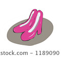 桃紅色高跟鞋的例證。簡單而少女的材料。 1189090