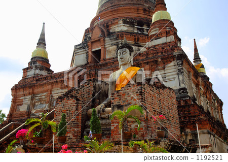 泰國大城府:Wat Yai·Chai Mongkon Front 泰國大城府:Wat Yai·Chai Mongkon Front 1192521