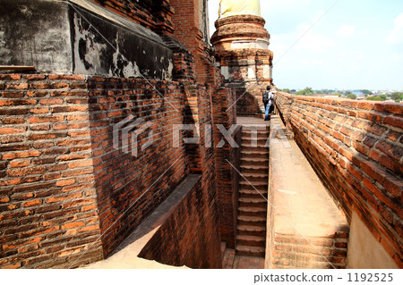 Kingdom of Thailand Ayutthaya: on the pagoda of Wat Yai Chai Mongkon Kingdom of Thailand Ayutthaya: on the pagoda of Wat Yai Chai Mongkon 1192525