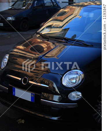 Landscape reflected on the car 1193847