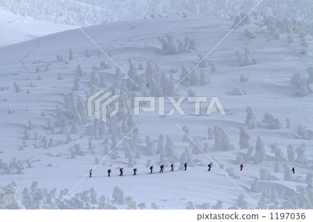 Snowy mountain trekking 1197036
