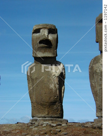 世界遺產智利復活節島Ah-Tongariki Moai 1197142