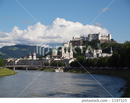 Hohen Salzburg Castle from the Salzach River 1197325