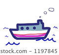船（條紋）的一種逗人喜愛的例證材料。 1197845