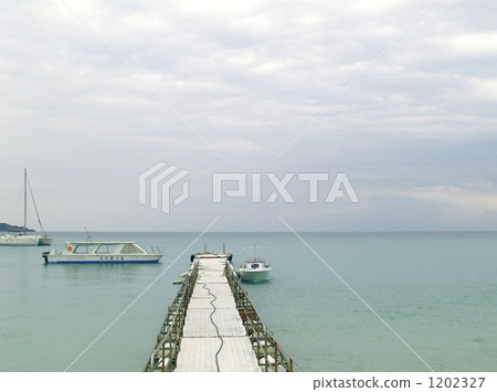 前浜海灘 碼頭 防波堤 1202327