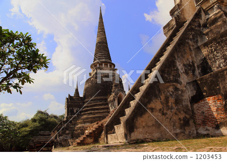 Thai Kingdom Ayutthaya Wat · Placy · St pet's stupa and stairs 1203453