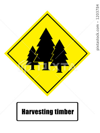 Forest logging alert image Eco Mark - Stock Illustration [1203784] - PIXTA